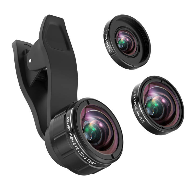 3 in 1 fisheye wide angle macro lens